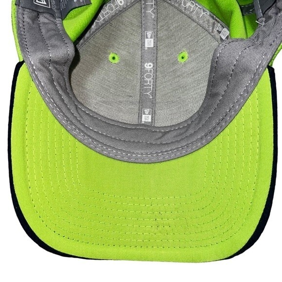 NFL New Era Seattle Seahawks Hat Baseball Cap Lime Green Blue 9Forty Football - Picture 7 of 8